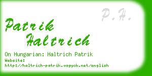 patrik haltrich business card